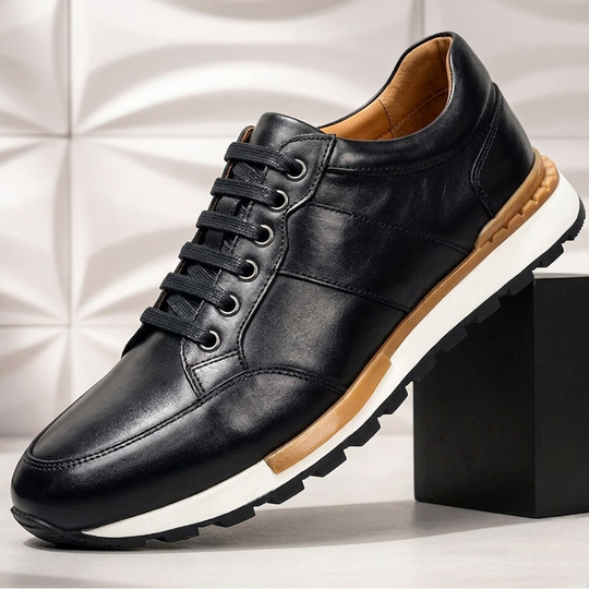 Rindsleder Sneaker Herren Gepolstert Business Freizeit