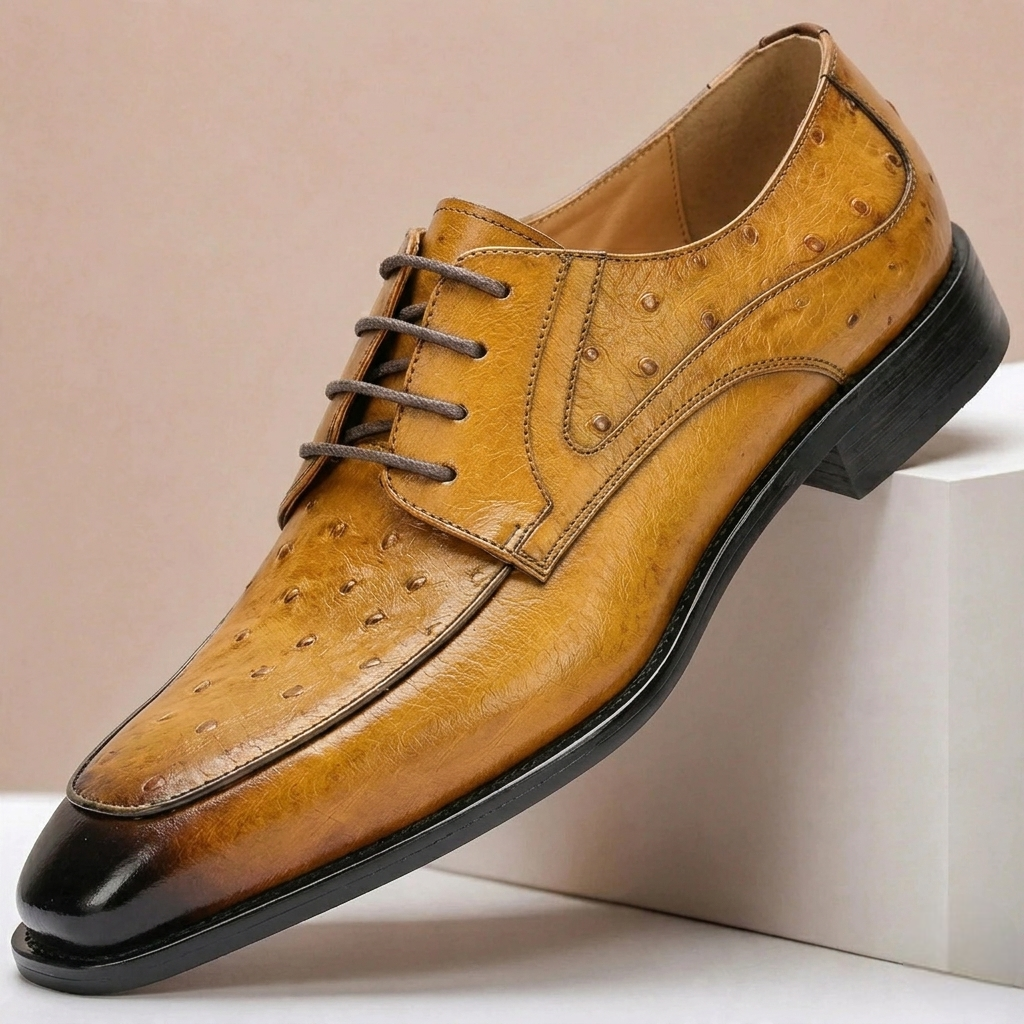 Rindsleder Schuhe Herren Elegant Business Leder Derby