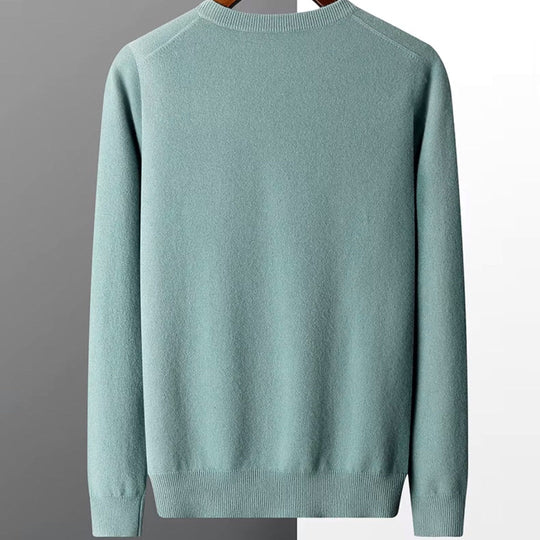 Merino V-Ausschnitt Pullover Herren Strick Elegant