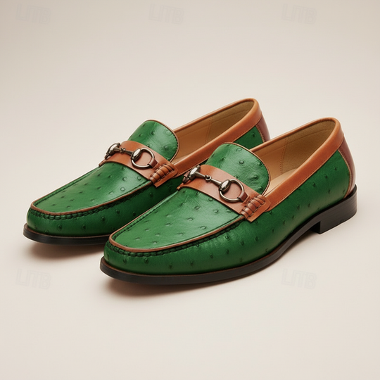 Rindsleder Loafer Herren Elegant Slip-On Penny Slipper