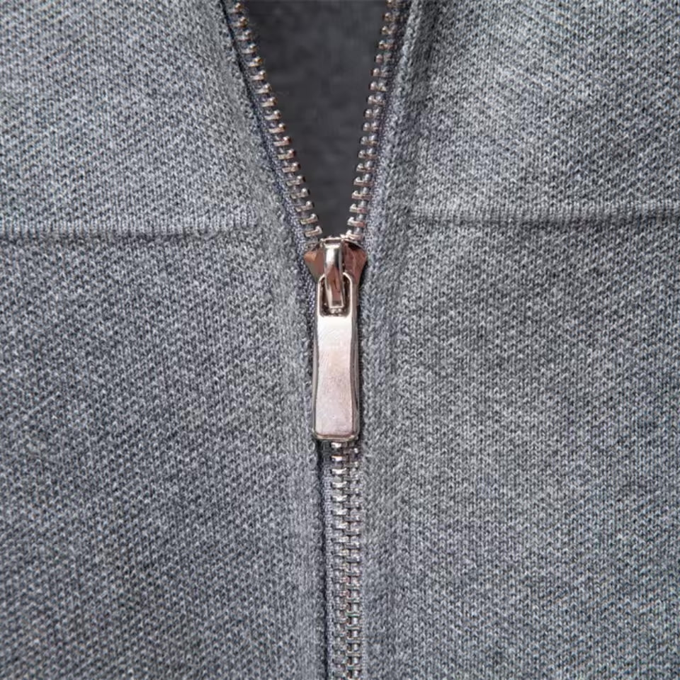 Zip-Up Strickjacke Herren Cardigan Baumwolle Casual