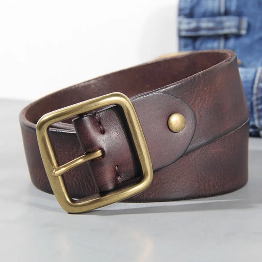 Rindsleder Gürtel Herren Ledergürtel Elegant Business