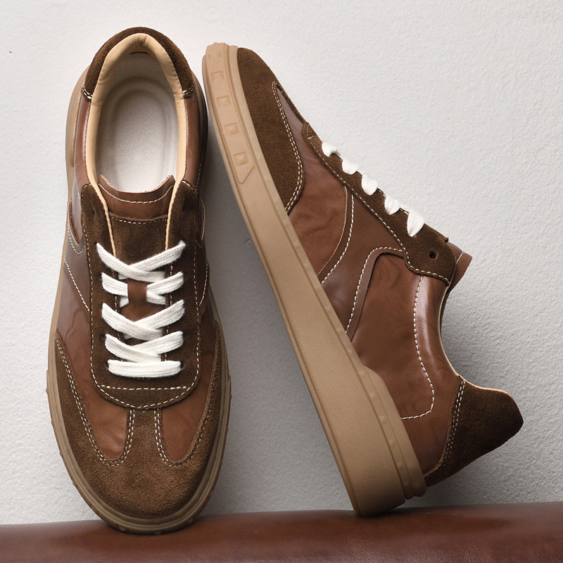 Leder Sneaker Herren Wildleder Akzente Handgefertigt