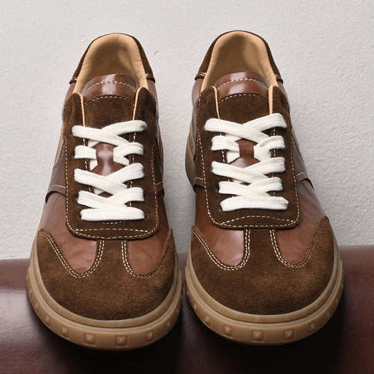 Leder Sneaker Herren Wildleder Akzente Handgefertigt