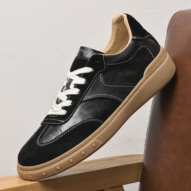 Leder Sneaker Herren Wildleder Akzente Handgefertigt