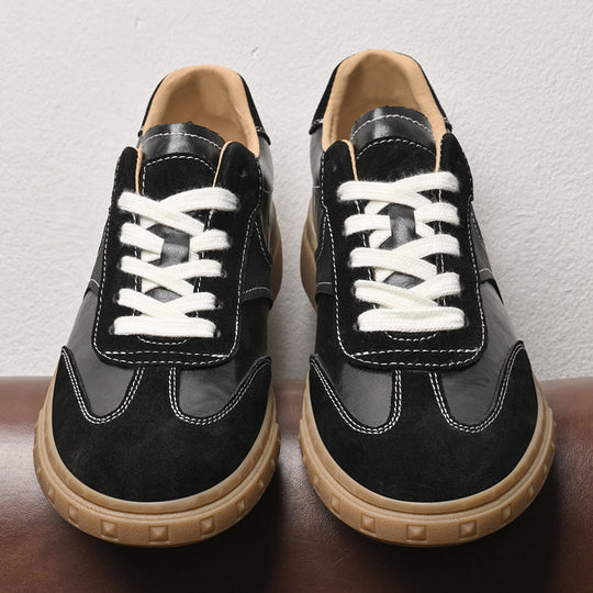 Leder Sneaker Herren Wildleder Akzente Handgefertigt