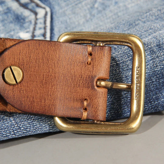 Rindsleder Gürtel Herren Ledergürtel Elegant Business