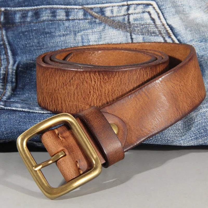 Rindsleder Gürtel Herren Ledergürtel Elegant Business