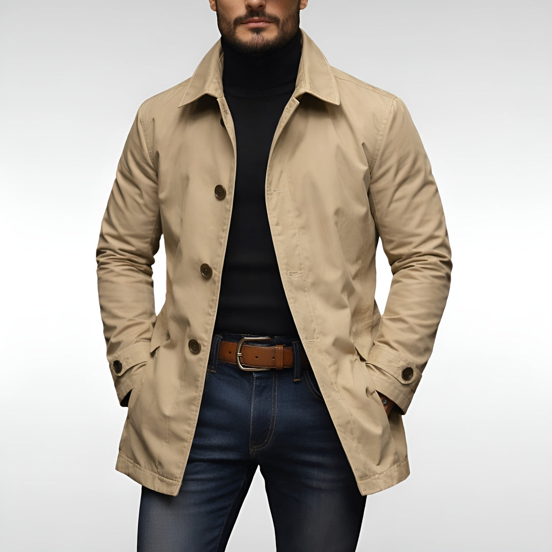 Moderner Urban Mantel Herren Wintermantel Elegant Warm