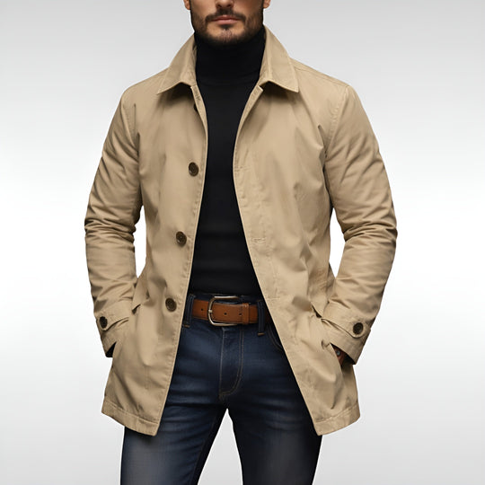 Moderner Urban Mantel Herren Wintermantel Elegant Warm