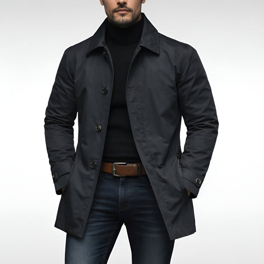Moderner Urban Mantel Herren Wintermantel Elegant Warm