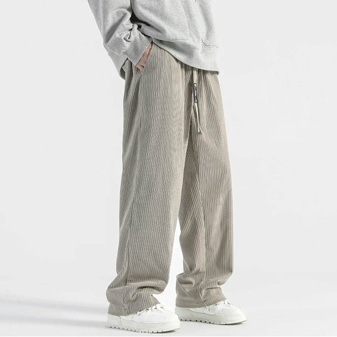 Cord Jogginghose Herren Dick Weit Kordelzug Warm