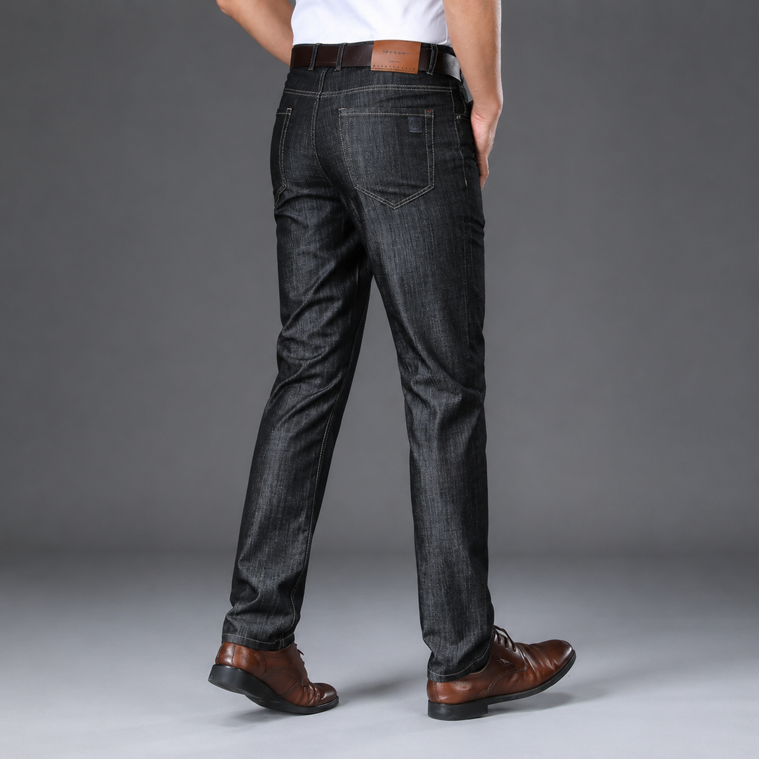 Smart Casual Jeans Herren Denim Gerade Regular Fit Hose