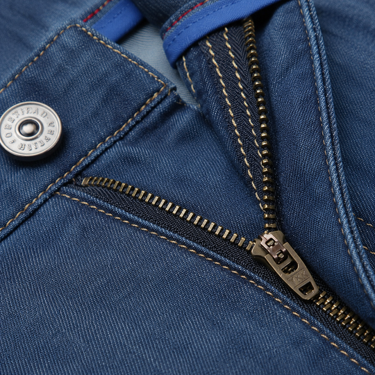 Smart Casual Jeans Herren Denim Gerade Regular Fit Hose