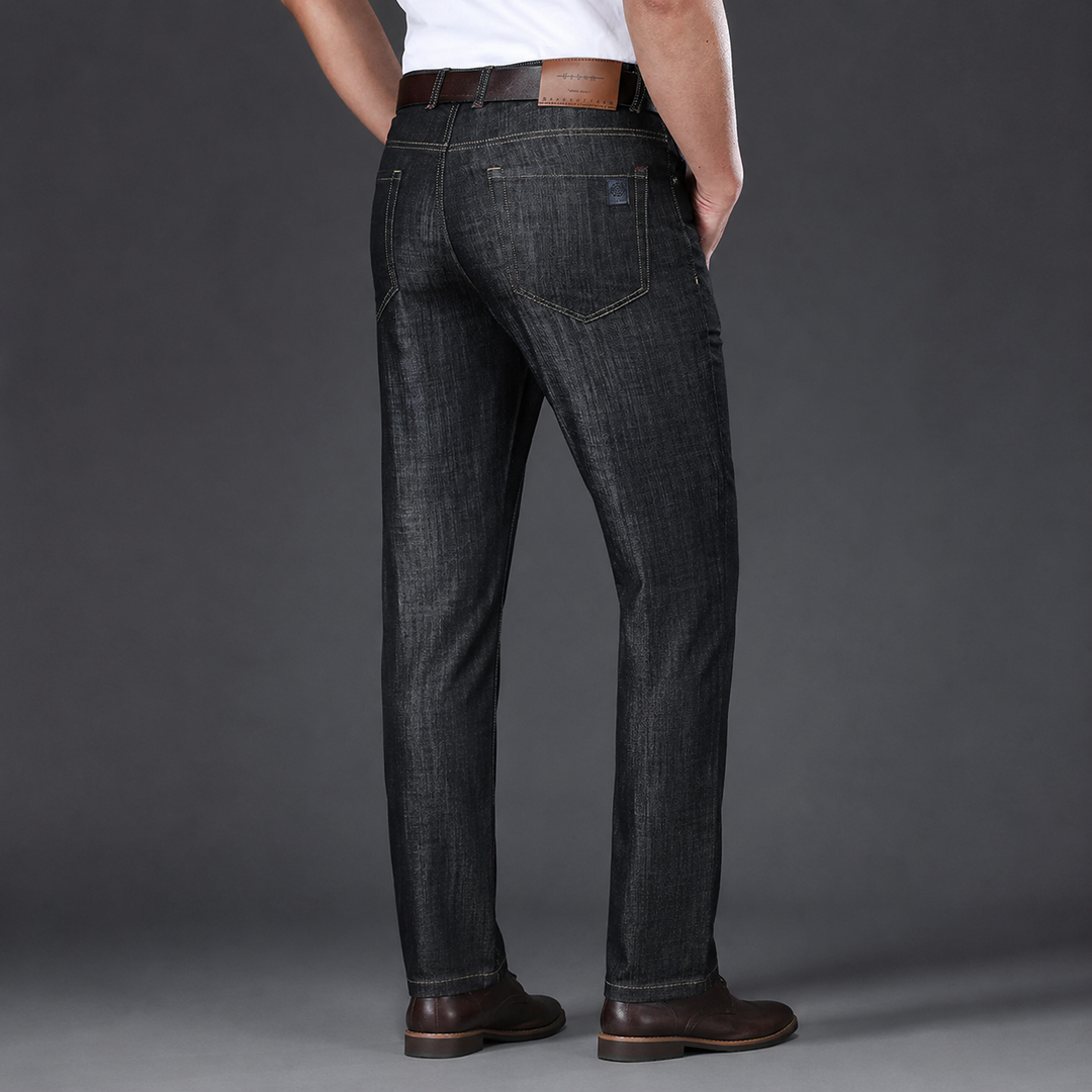 Smart Casual Jeans Herren Denim Gerade Regular Fit Hose