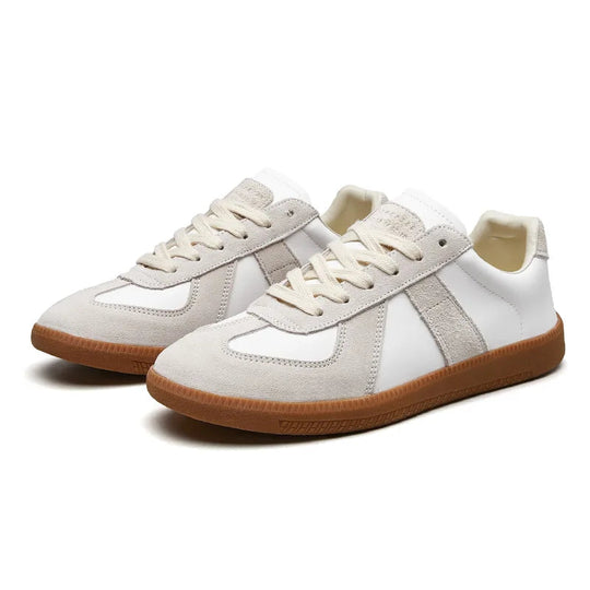Leder Schnür Sneaker Herren Rutschfest Low-Top Casual