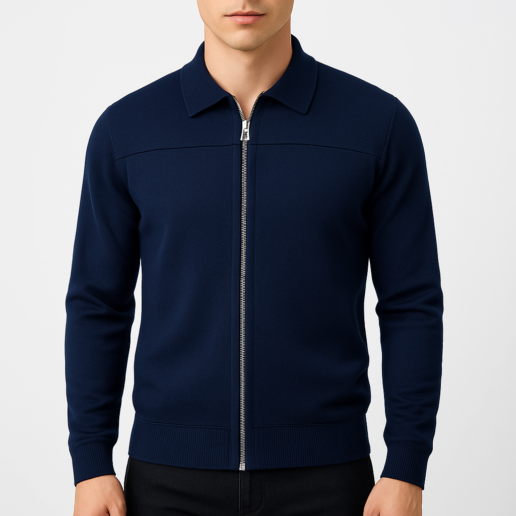 Baumwoll Zip Bomberjacke Herren Übergangsjacke Casual
