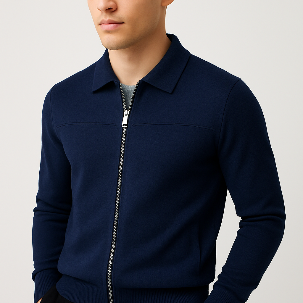 Baumwoll Zip Bomberjacke Herren Übergangsjacke Casual