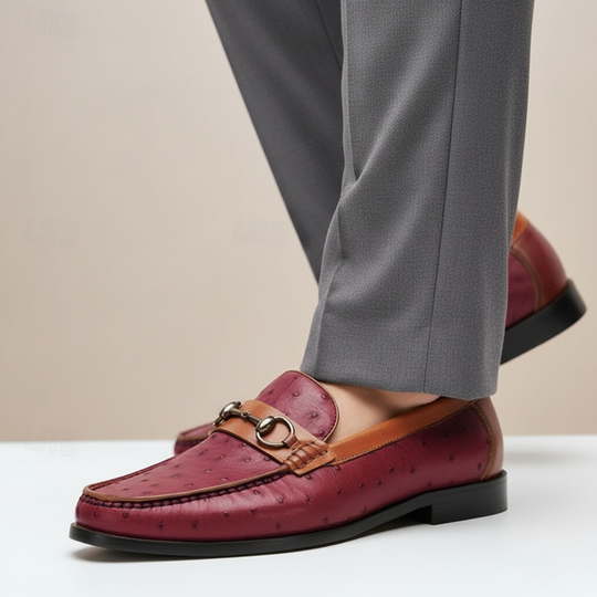 Rindsleder Loafer Herren Elegant Slip-On Penny Slipper