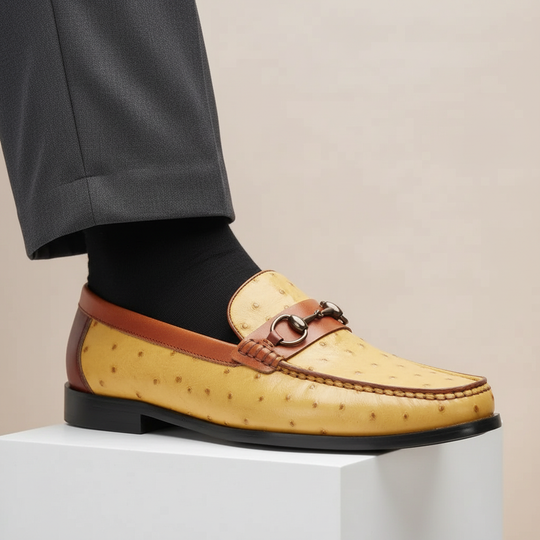 Rindsleder Loafer Herren Elegant Slip-On Penny Slipper