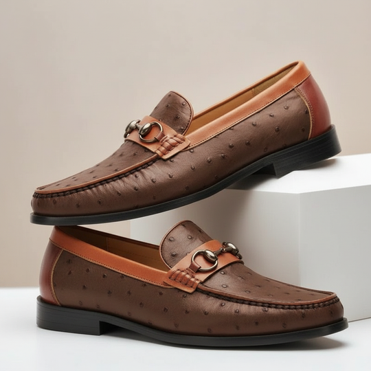 Rindsleder Loafer Herren Elegant Slip-On Penny Slipper
