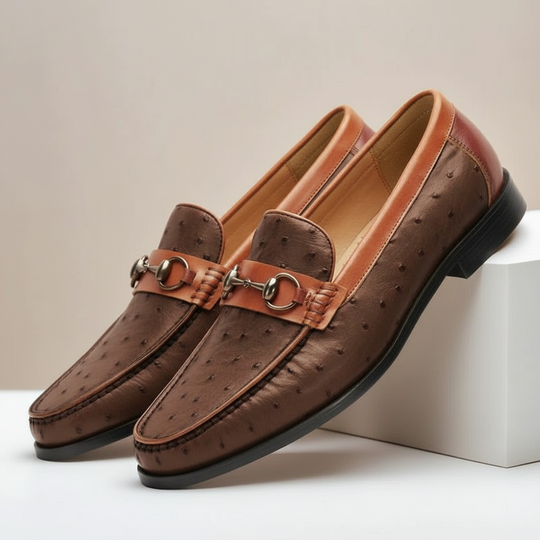 Rindsleder Loafer Herren Elegant Slip-On Penny Slipper