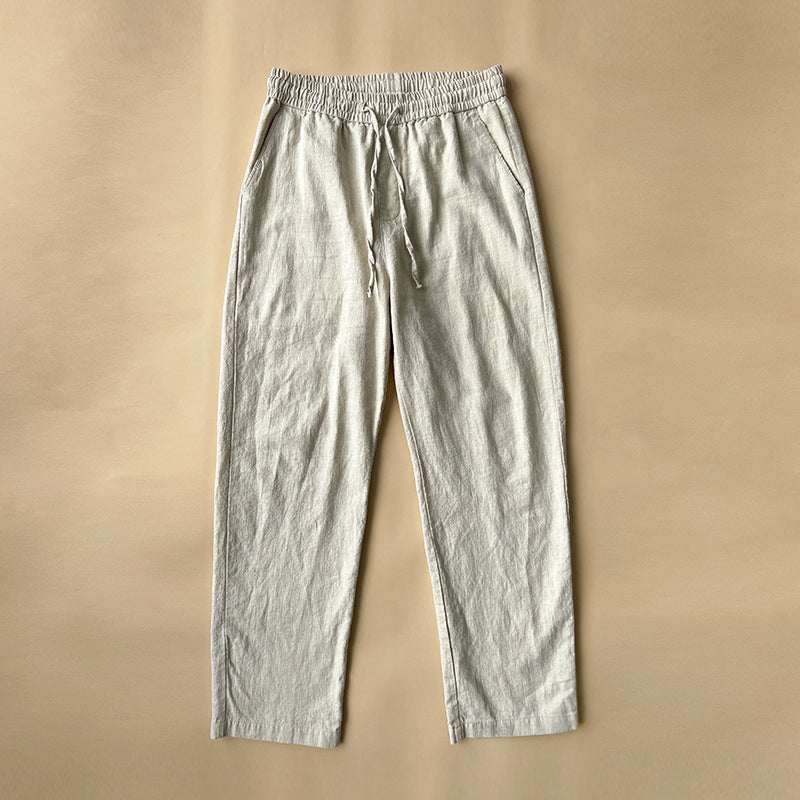 Herren Leinenhose mit Kordelzug – Lockere Sommerhose
