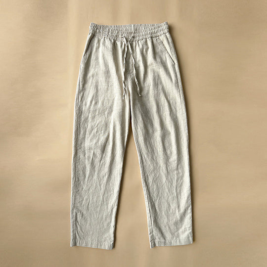 Herren Leinenhose mit Kordelzug – Lockere Sommerhose