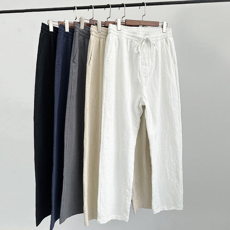 Herren Leinenhose mit Kordelzug – Lockere Sommerhose