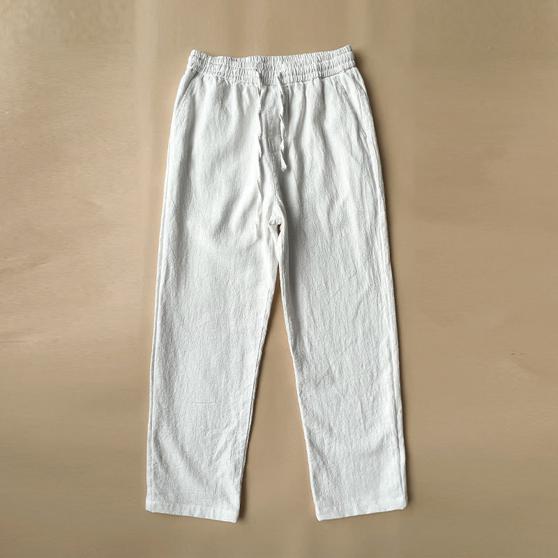Herren Leinenhose mit Kordelzug – Lockere Sommerhose