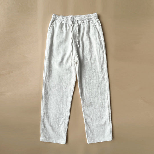 Herren Leinenhose mit Kordelzug – Lockere Sommerhose