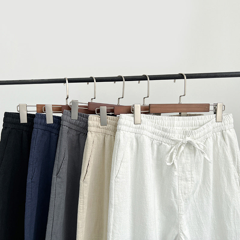Herren Leinenhose mit Kordelzug – Lockere Sommerhose