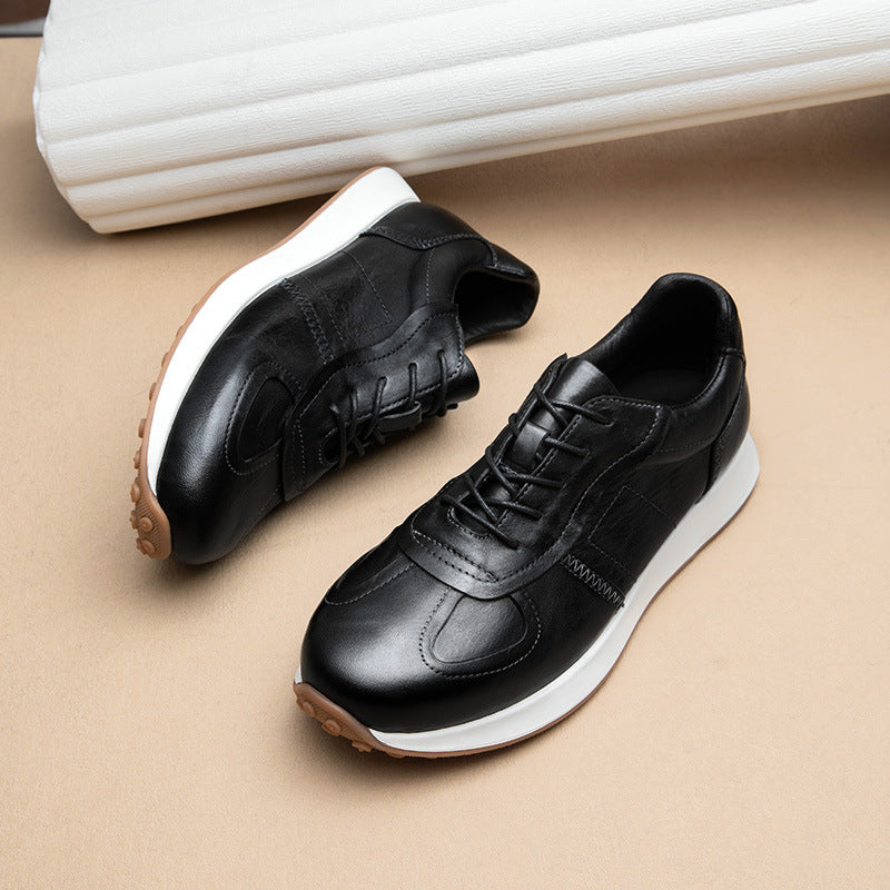 Handgenähte Rindsleder Sneaker Herren Premium Komfort