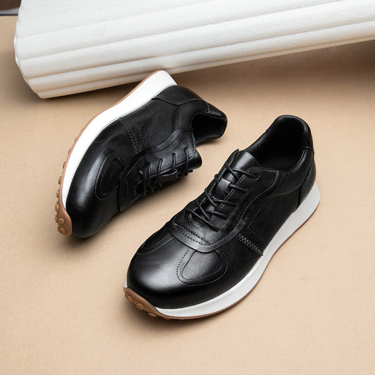 Handgenähte Rindsleder Sneaker Herren Premium Komfort