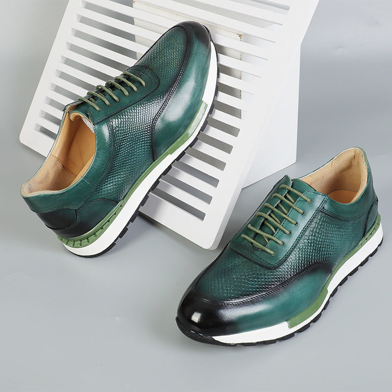 Leder Sneaker Herren Italienisch Casual Komfort Schuhe