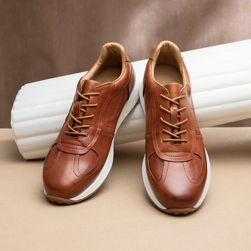Handgenähte Rindsleder Sneaker Herren Premium Komfort