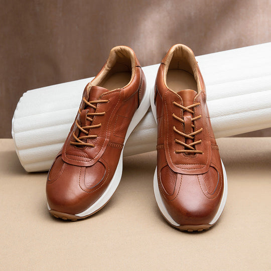 Handgenähte Rindsleder Sneaker Herren Premium Komfort