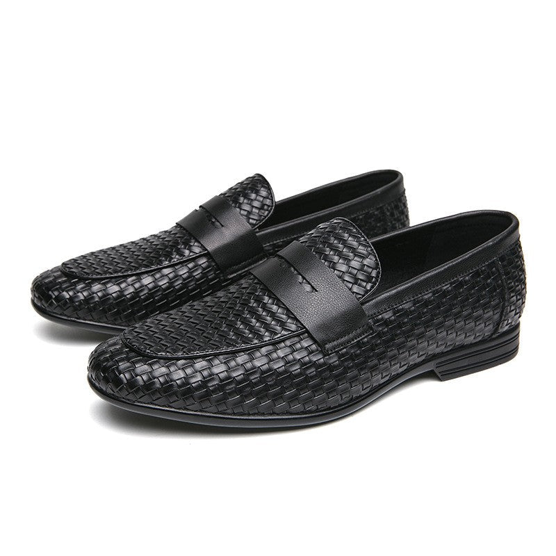 Geflochtene Loafer Herren Woven Slip-On Elegant Schuhe
