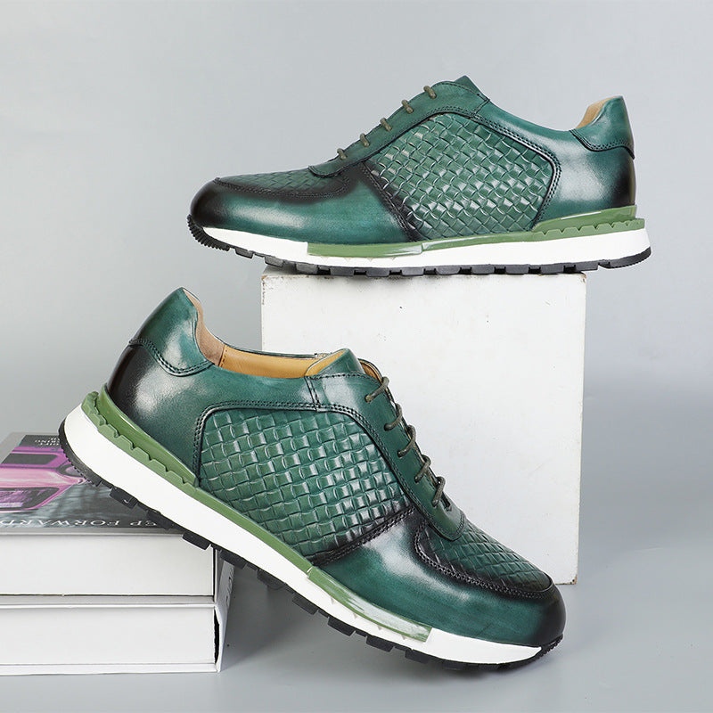 Leder Sneaker Herren Italienisch Casual Komfort Schuhe