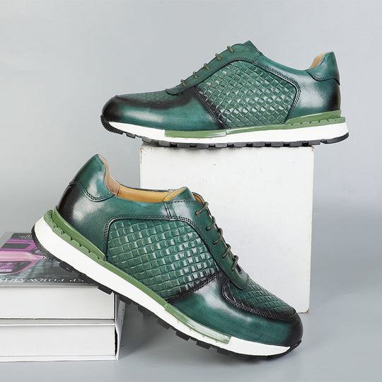 Leder Sneaker Herren Italienisch Casual Komfort Schuhe