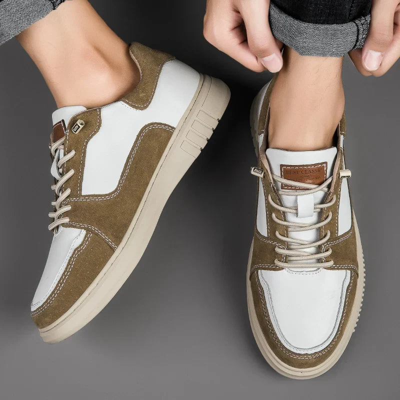 Spaltleder Sneaker Herren Slip-On Gepolstert Modern