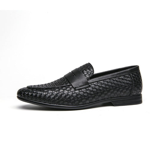 Geflochtene Loafer Herren Woven Slip-On Elegant Schuhe