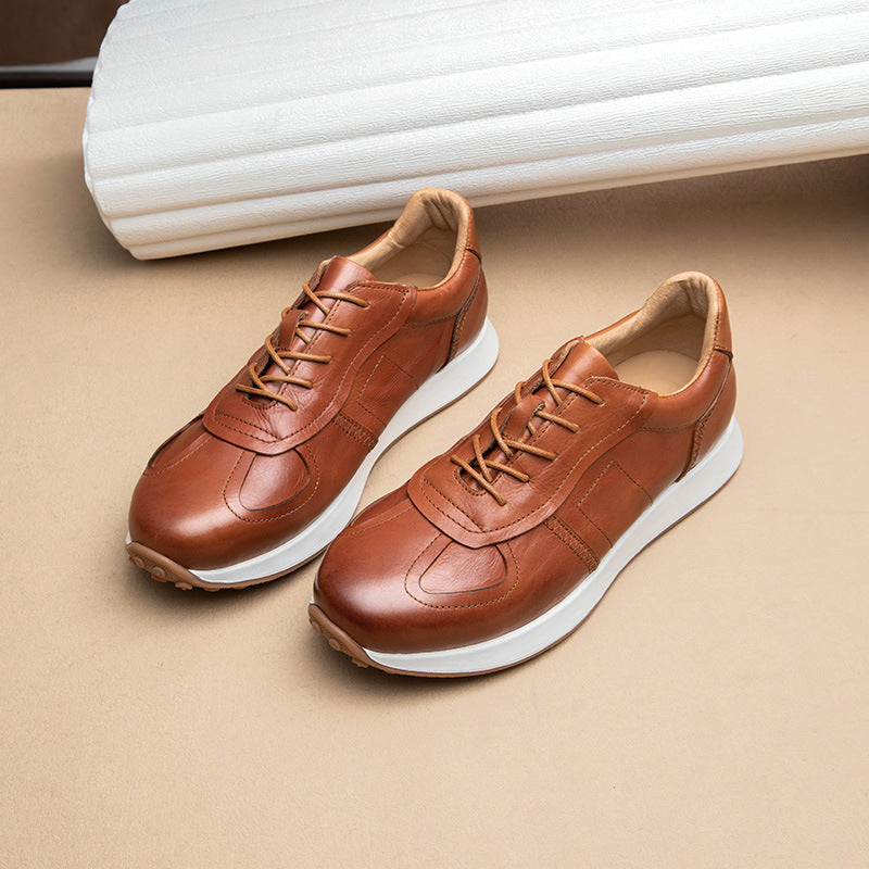 Handgenähte Rindsleder Sneaker Herren Premium Komfort