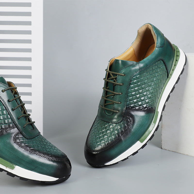 Leder Sneaker Herren Italienisch Casual Komfort Schuhe