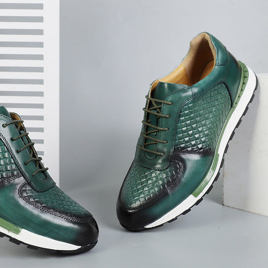 Leder Sneaker Herren Italienisch Casual Komfort Schuhe