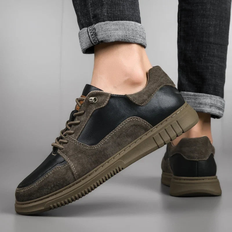 Spaltleder Sneaker Herren Slip-On Gepolstert Modern