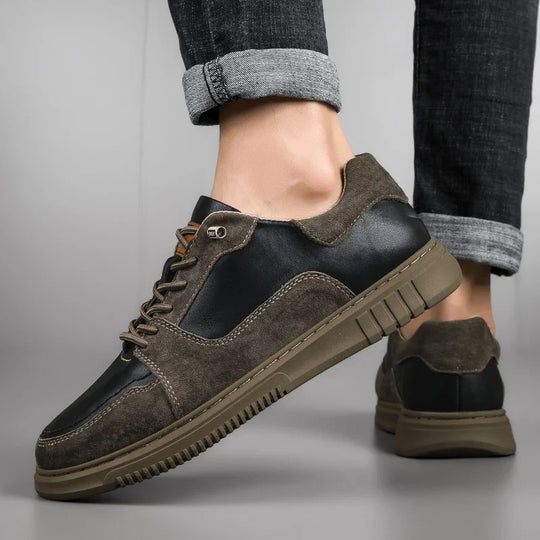 Spaltleder Sneaker Herren Slip-On Gepolstert Modern