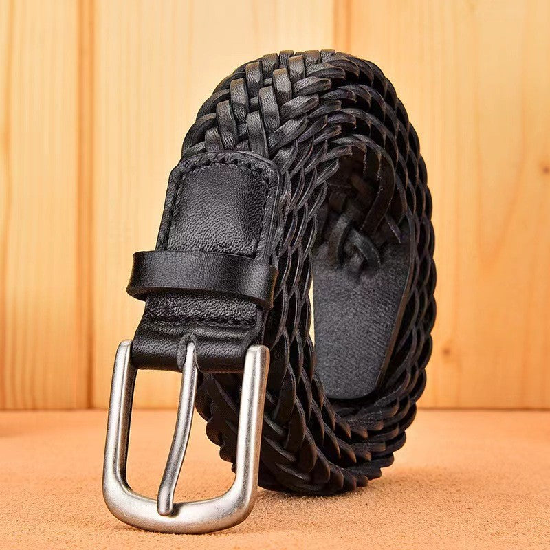 Geflochtener Gürtel Herren Ledergürtel Woven Elegant