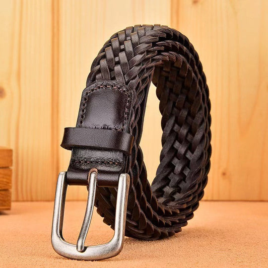 Geflochtener Gürtel Herren Ledergürtel Woven Elegant