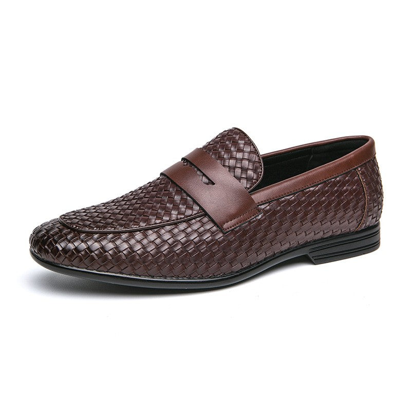 Geflochtene Loafer Herren Woven Slip-On Elegant Schuhe